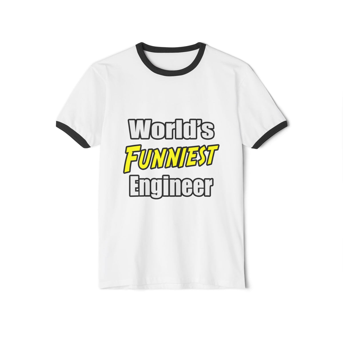 World's Funniest Engineer - Unisex Cotton Ringer T-Shirt