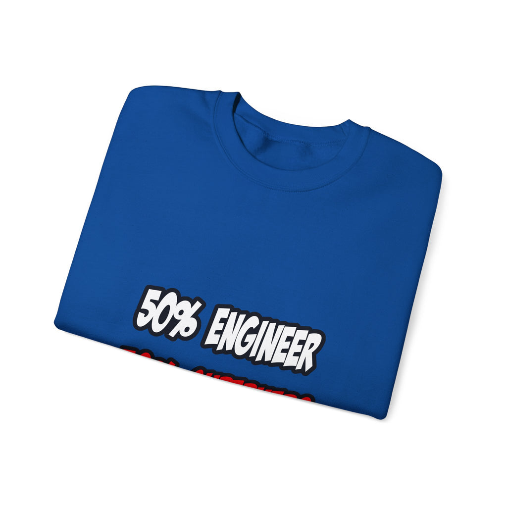 Half Engineer...Half Superhero - Unisex Heavy Blend™ Crewneck Sweatshirt