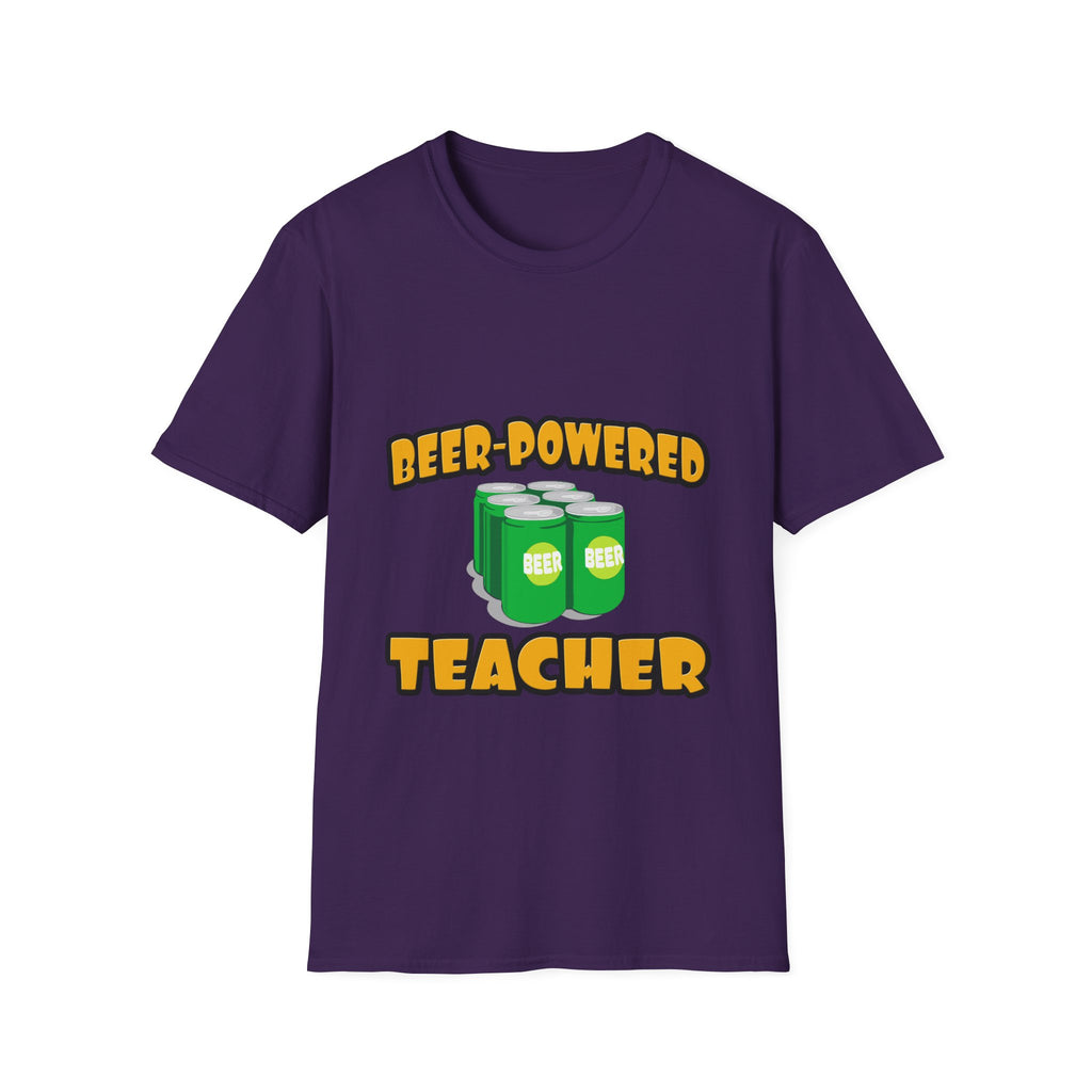 Beer Powered Teacher - Unisex Softstyle T-Shirt