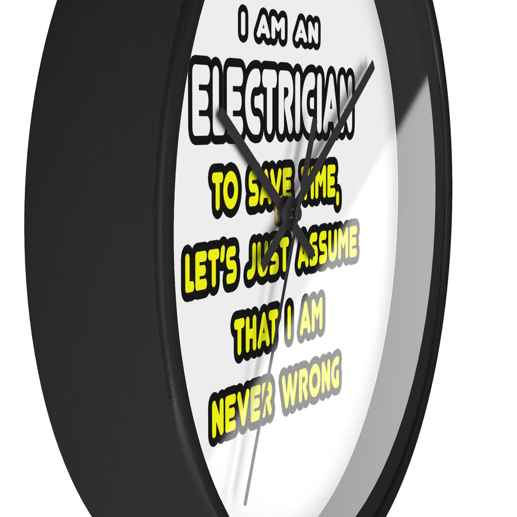 Funny Electrician T Shirts and Gifts - Wall Clock