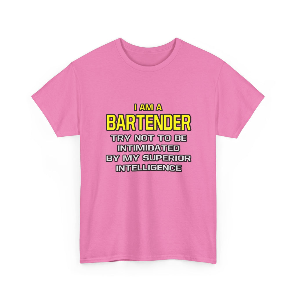 Bartender...Superior Intelligence - Unisex Heavy Cotton Tee