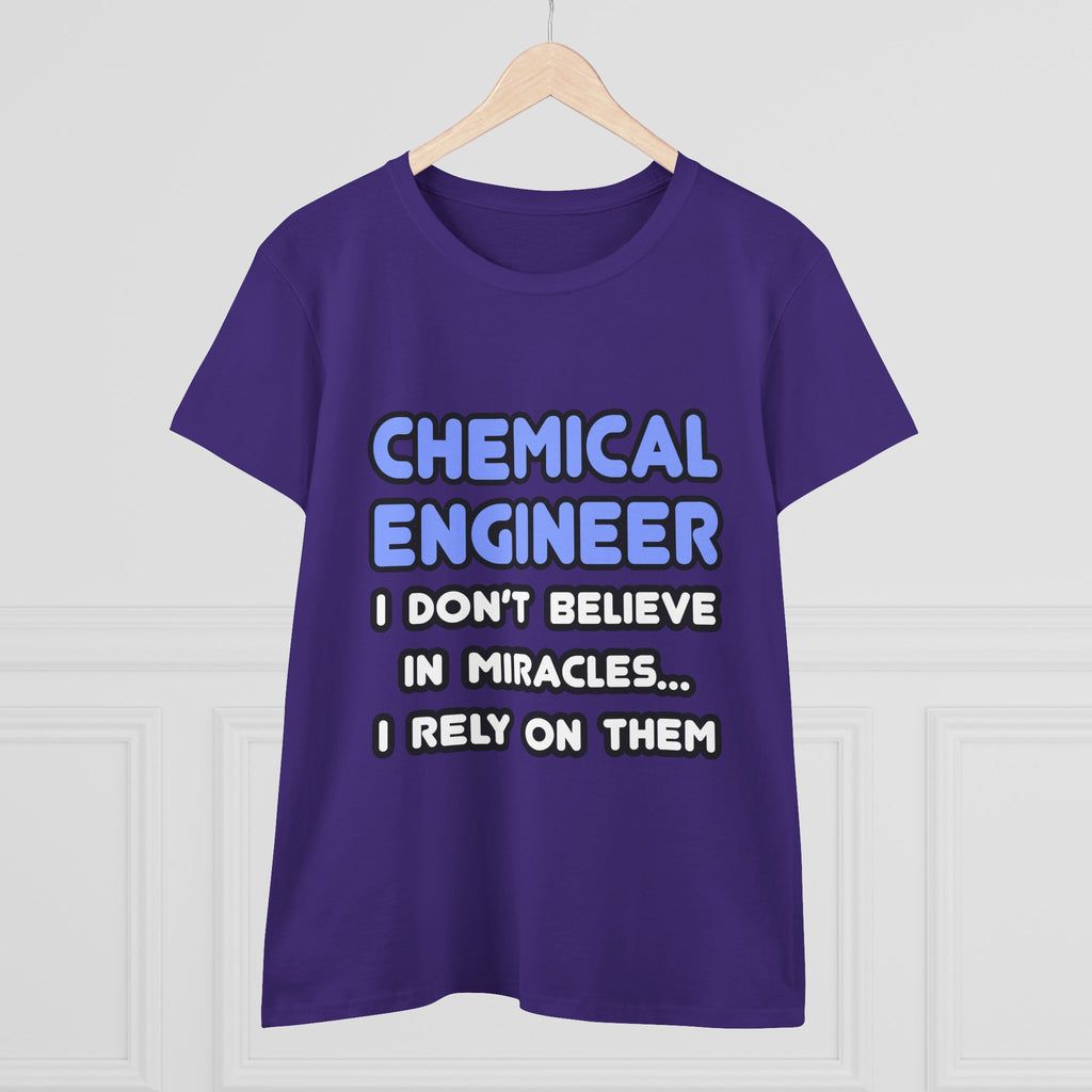Miracles and Chemical Engineers - Women's Midweight Cotton Tee