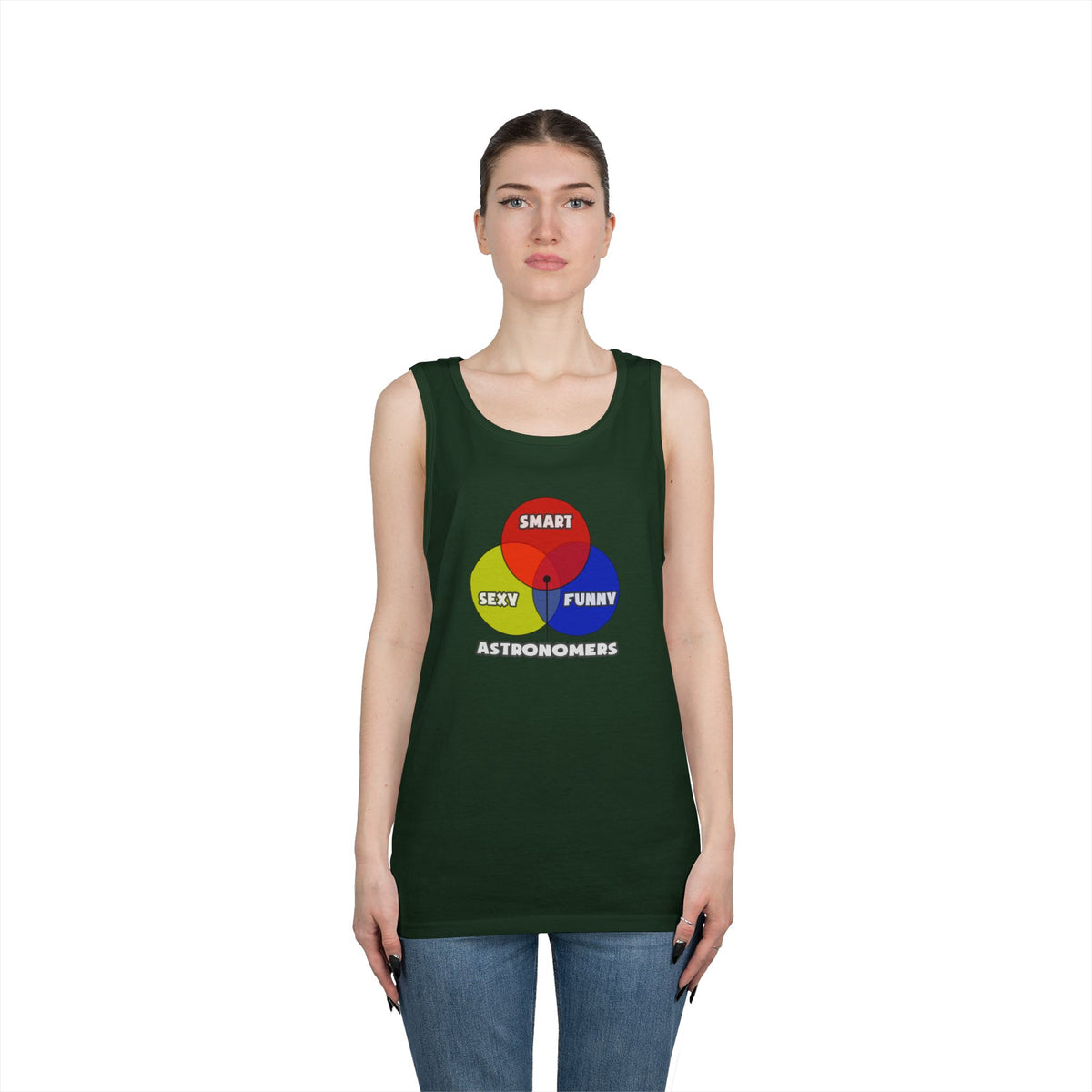 Venn Diagram .. Astronomers - Unisex Heavy Cotton Tank Top