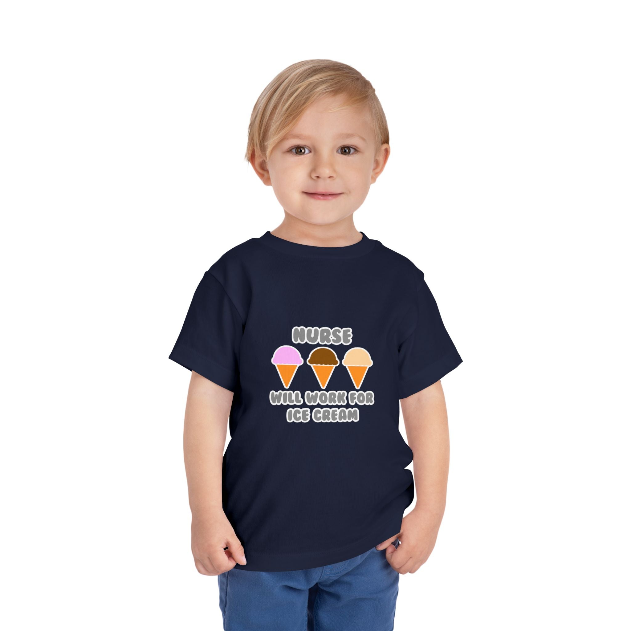 Nurse ... Will Work For Ice Cream - Toddler Short Sleeve Tee
