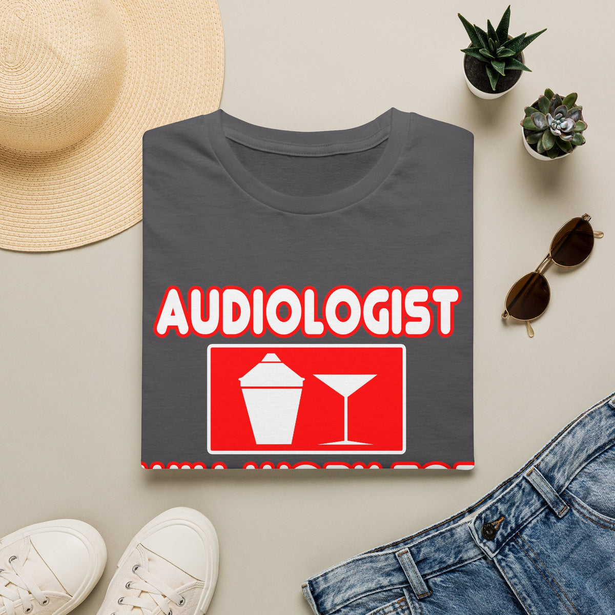 Audiologist ... Will Work For Cocktails - Unisex Softstyle T-Shirt