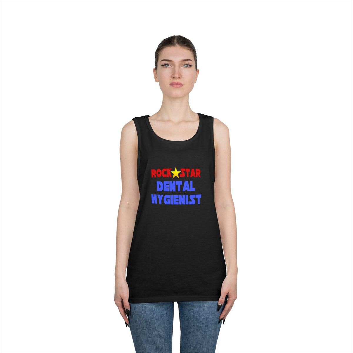 Rock Star Dental Hygienist - Unisex Heavy Cotton Tank Top