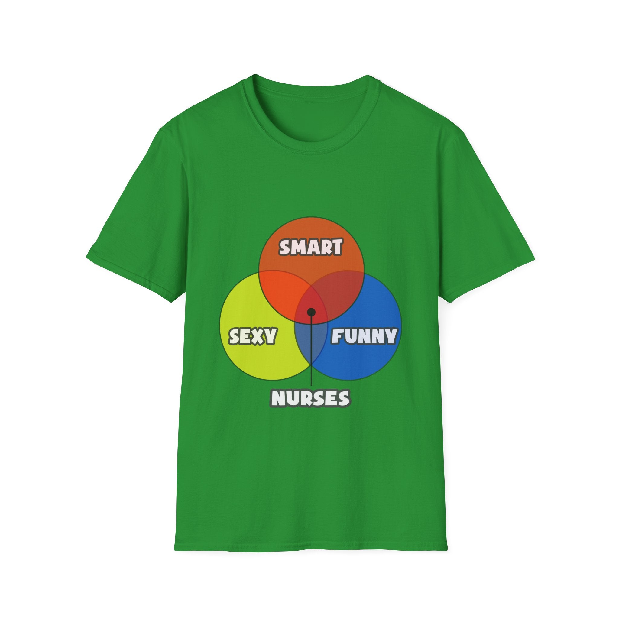 Venn Diagram .. Nurses - Unisex Softstyle T-Shirt