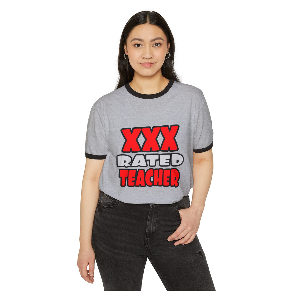 XXX Rated Teacher - Unisex Cotton Ringer T-Shirt