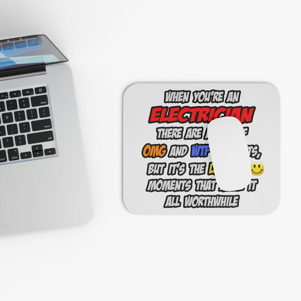 Electrician .. OMG WTF LOL - Mouse Pad (Rectangle)