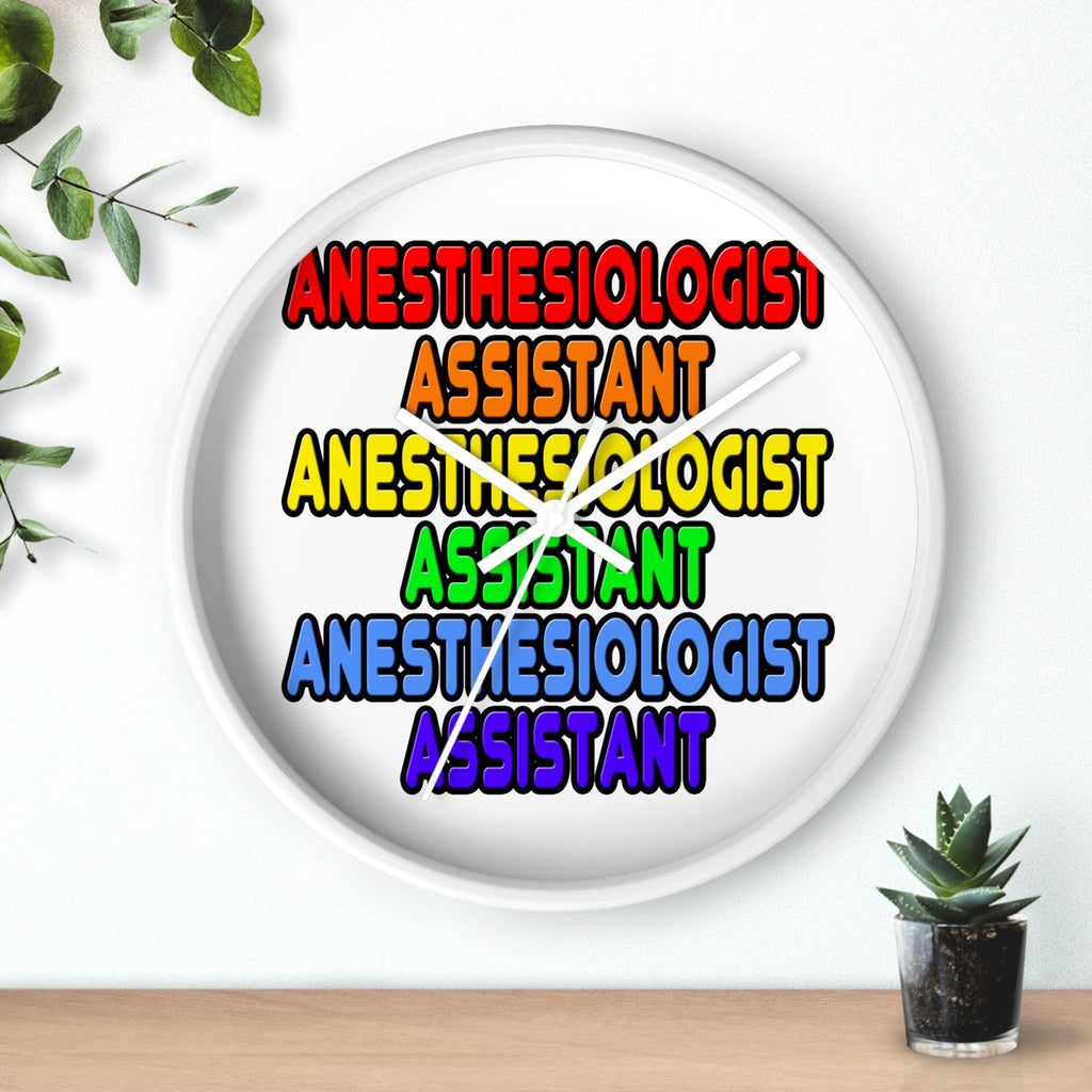 Rainbow Anesthesiologist Assistant - Wall Clock