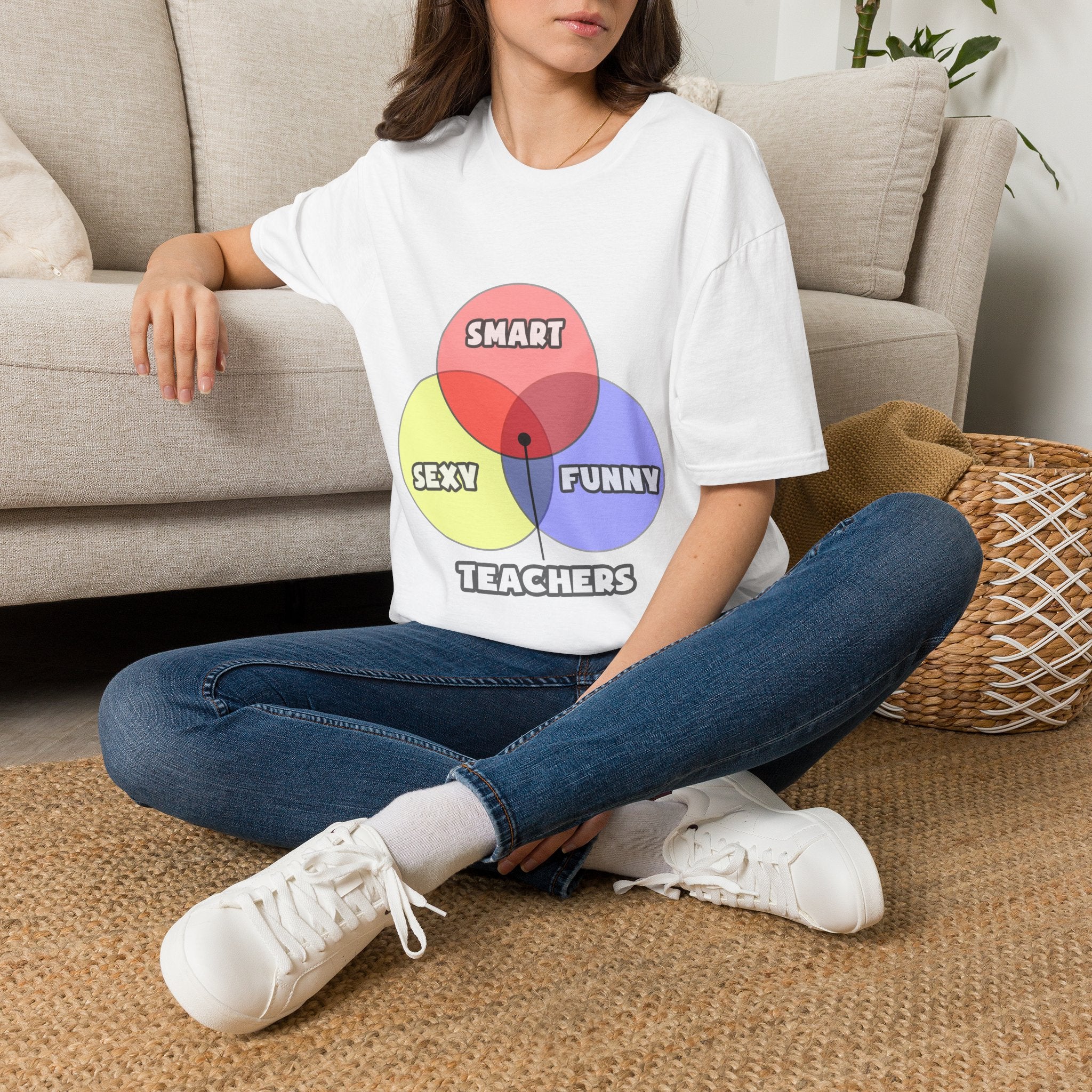 Venn Diagram .. Teachers - Unisex Softstyle T-Shirt
