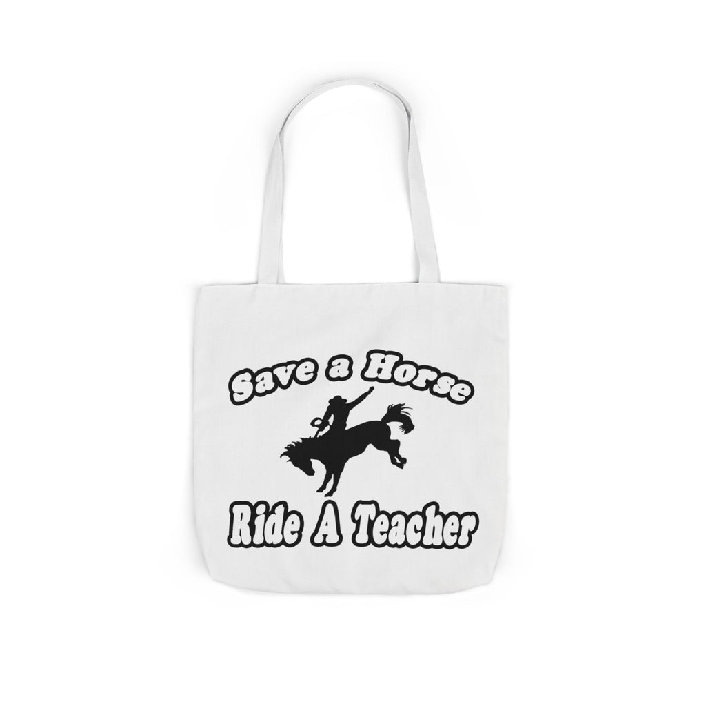 save horse ride teacher - Canvas Tote Bag, 5-Color Straps
