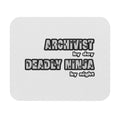 Archivist By Day...Deadly Ninja By Night - Mouse Pad (Rectangle)