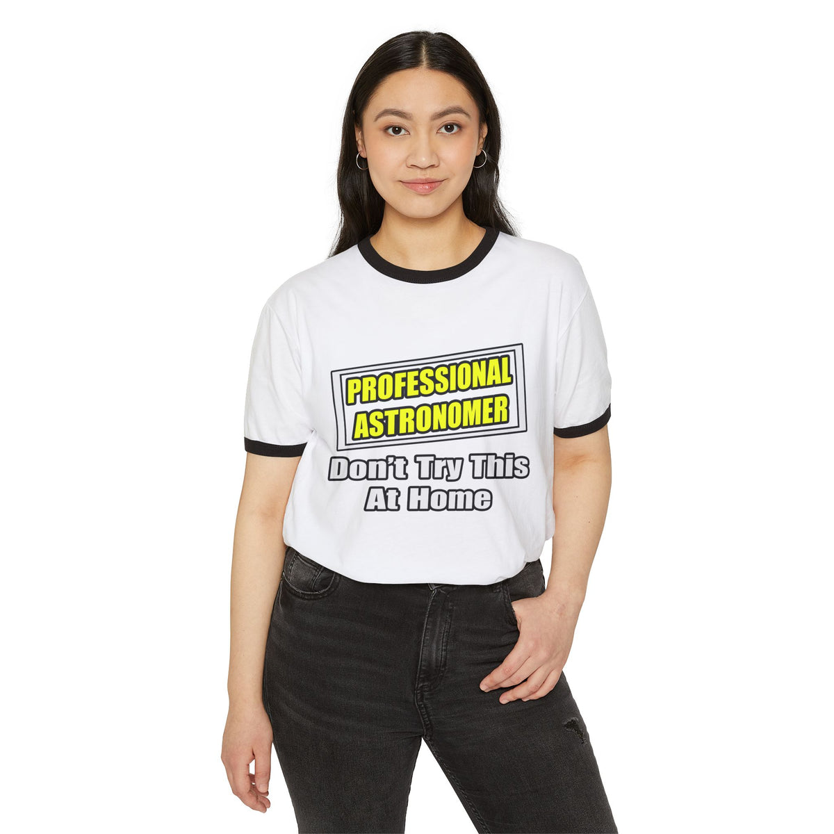Professional Astronomer...Joke - Unisex Cotton Ringer T-Shirt