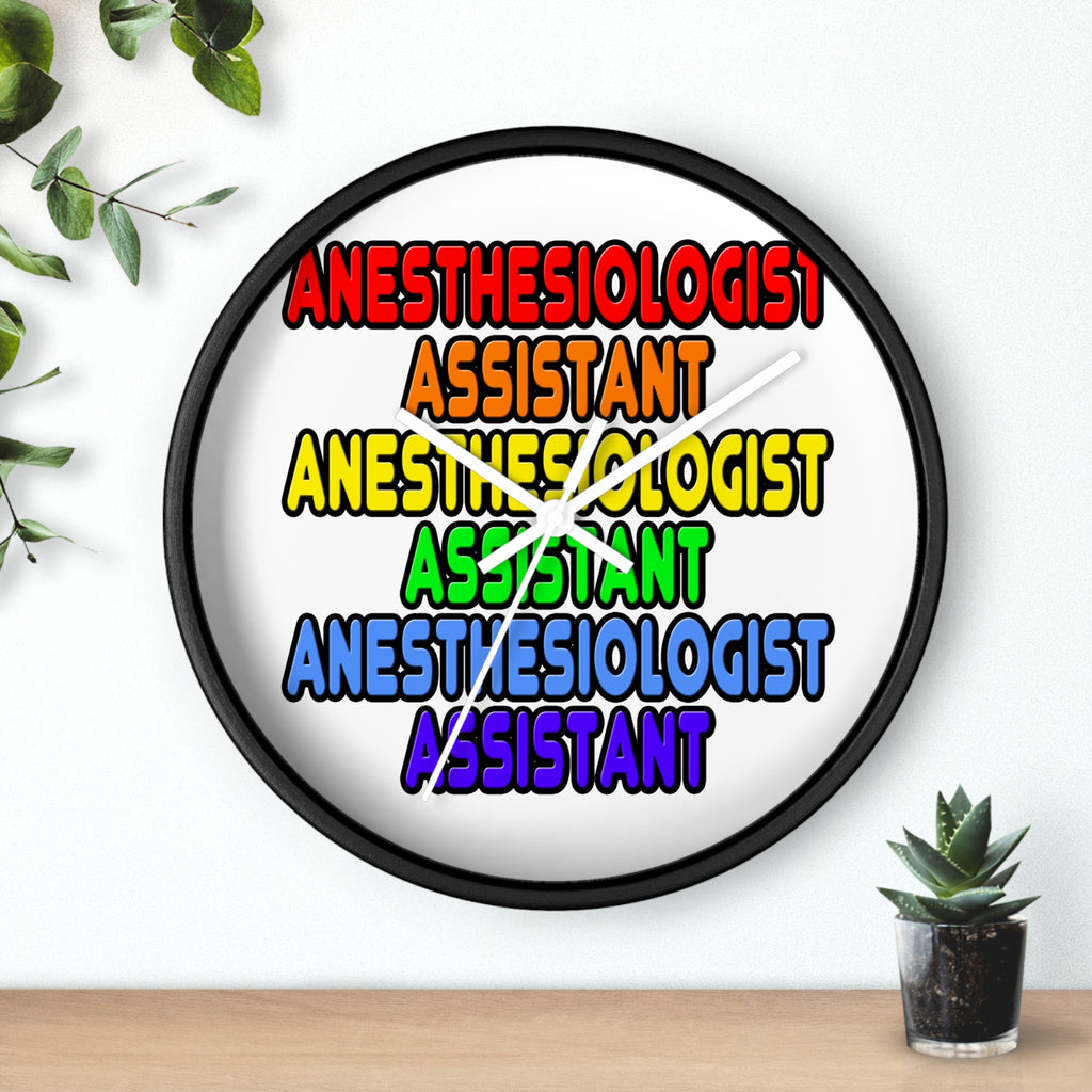 Rainbow Anesthesiologist Assistant - Wall Clock