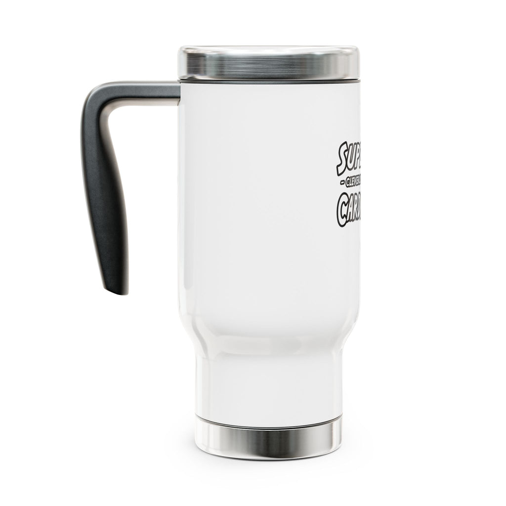 SuperDad...Cardiologist - Stainless Steel Travel Mug with Handle, 14oz