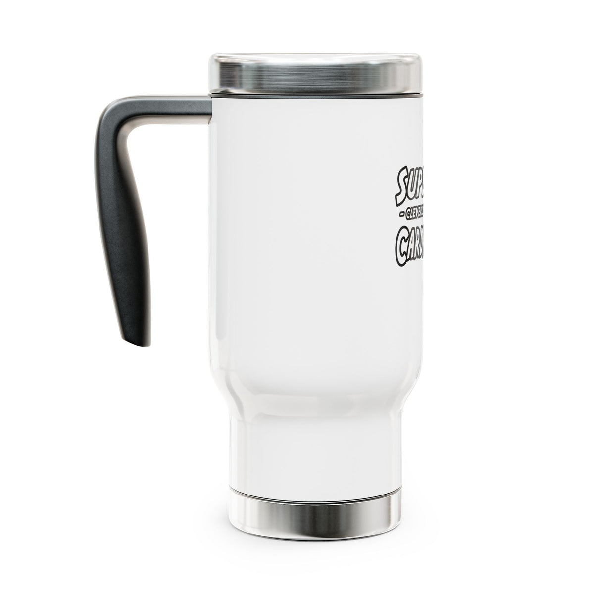 SuperDad...Cardiologist - Stainless Steel Travel Mug with Handle, 14oz