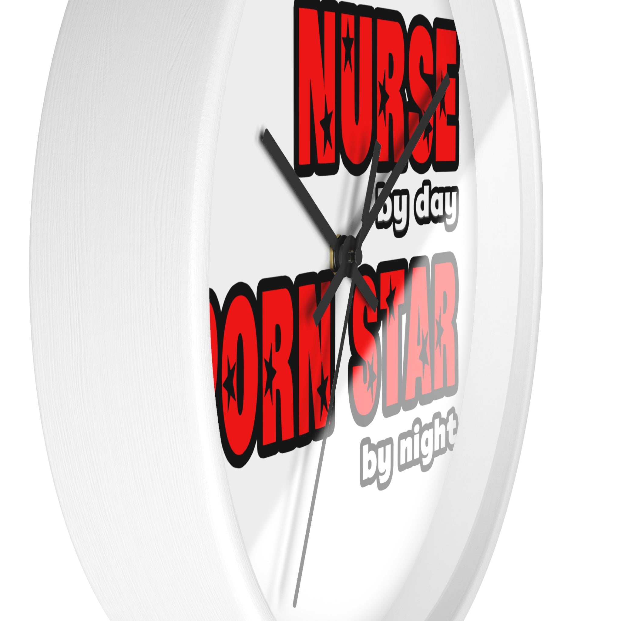 Nurse By Day...Porn Star By Night - Wall Clock