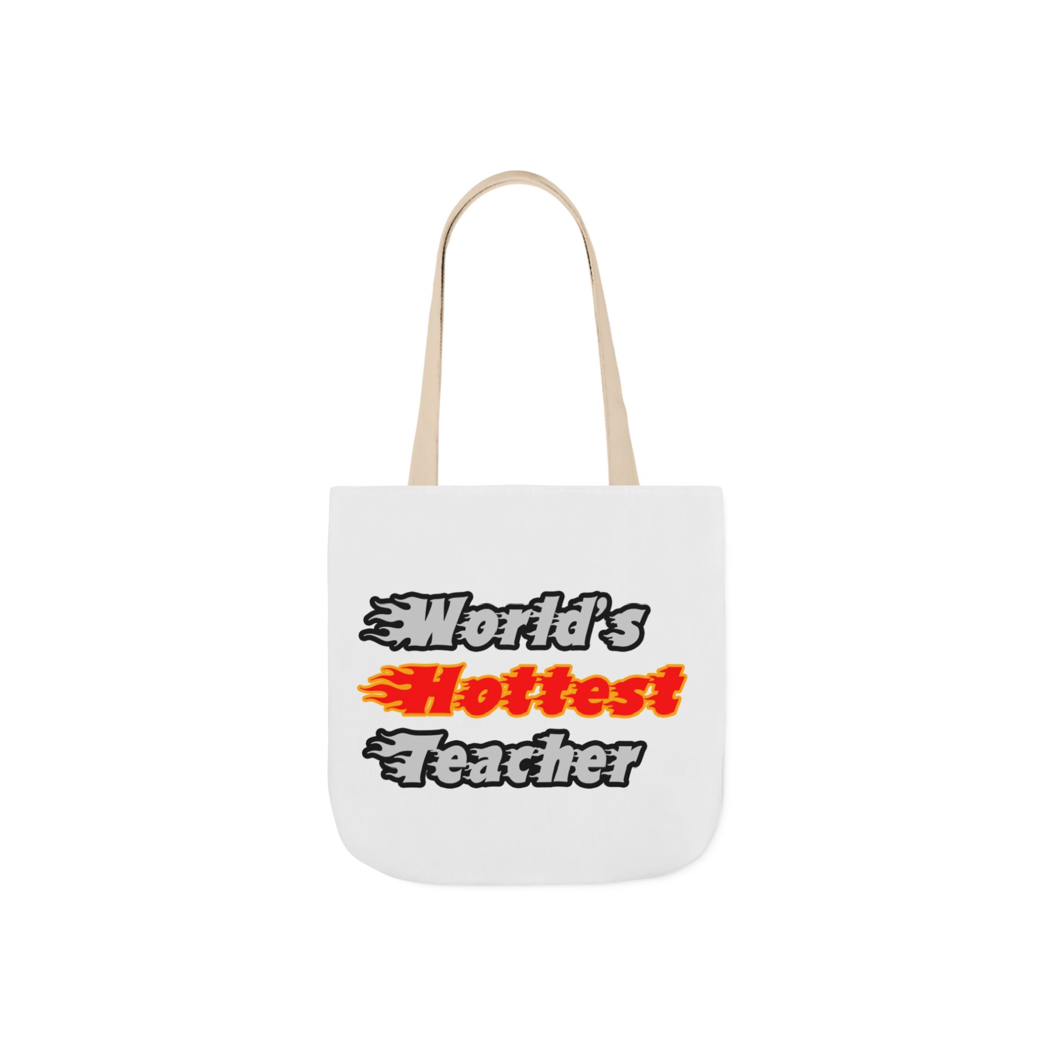 World's Hottest Teacher - Canvas Tote Bag, 5-Color Straps