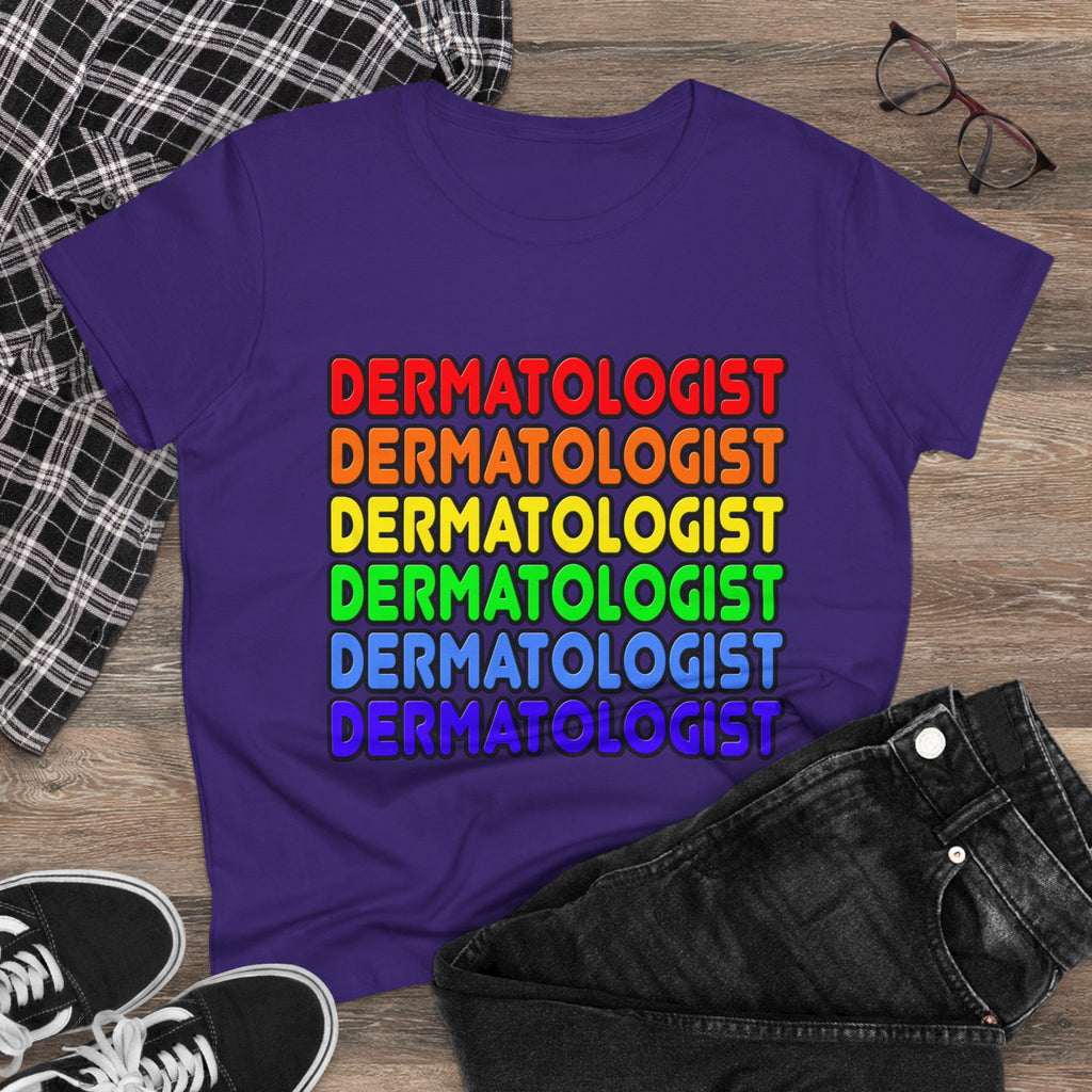 Rainbow Dermatologist - Women's Midweight Cotton Tee