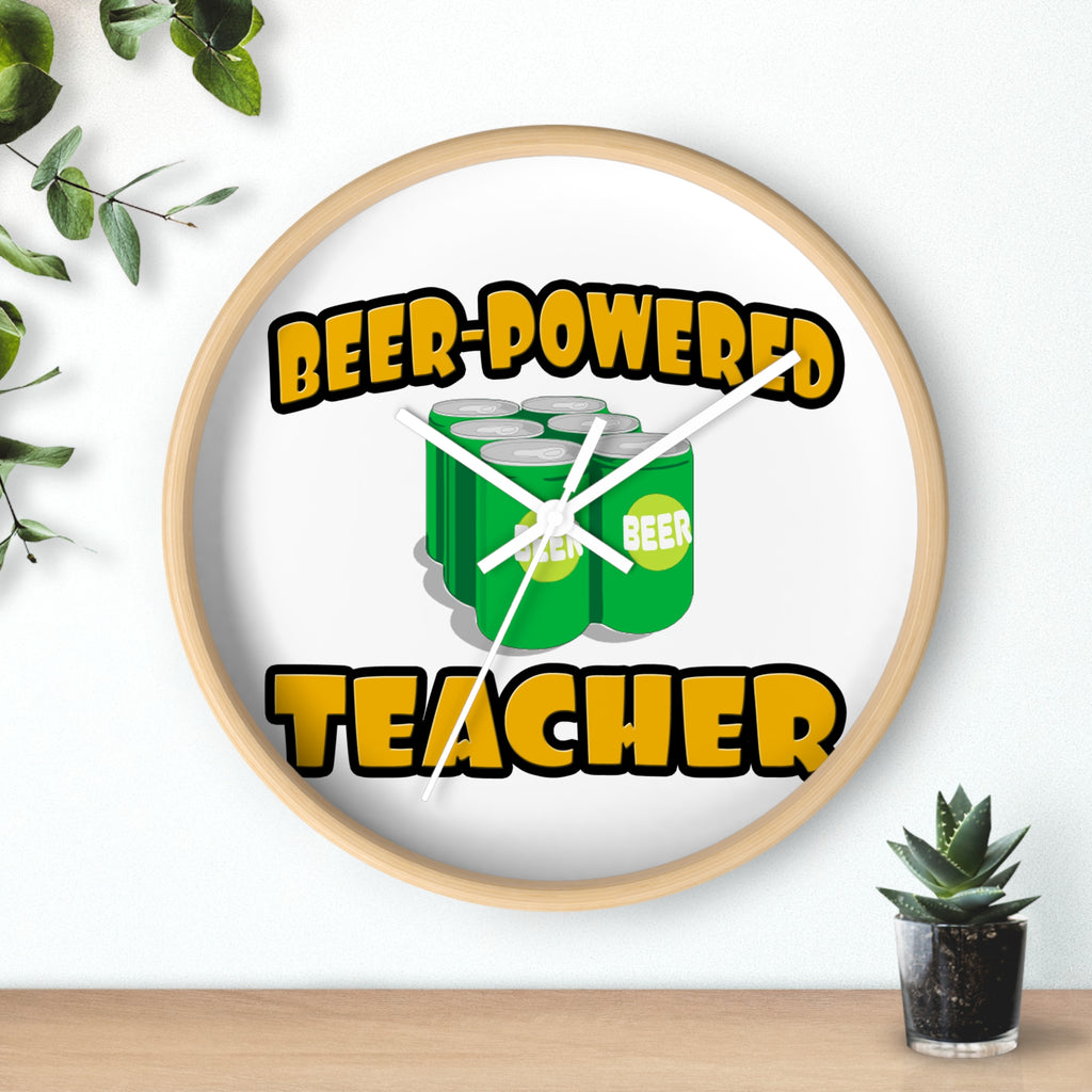 Beer Powered Teacher - Wall Clock