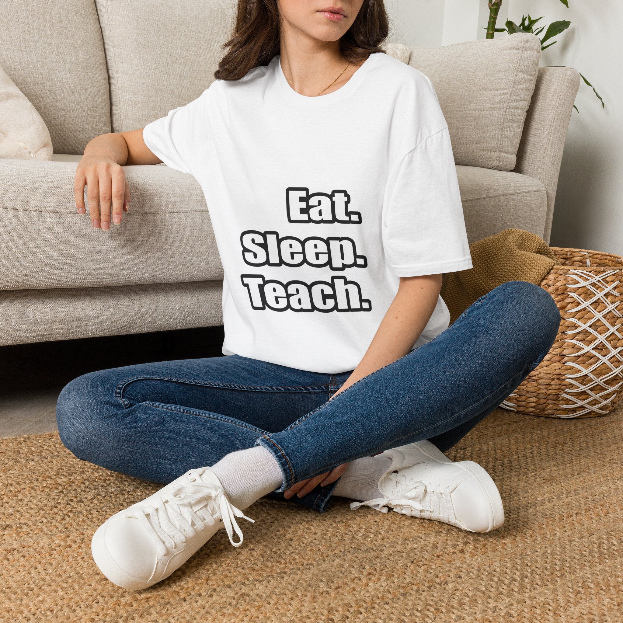 eat sleep teach - Unisex Softstyle T-Shirt
