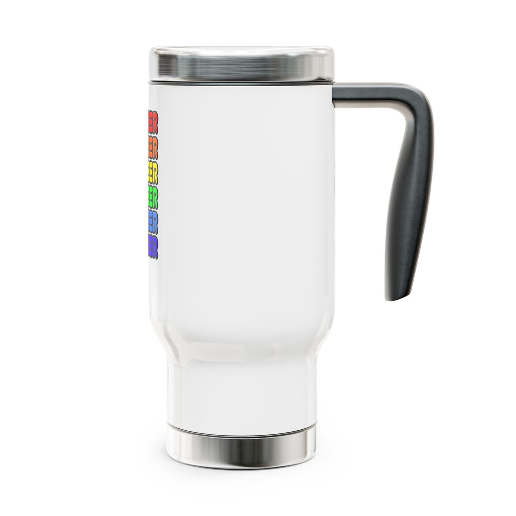 Rainbow Engineer - Stainless Steel Travel Mug with Handle, 14oz