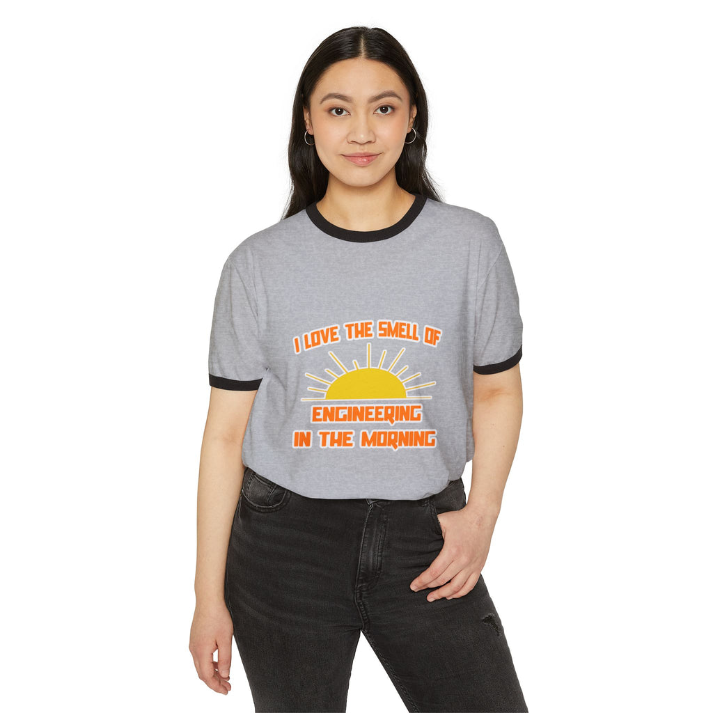 Smell of Engineering in the Morning - Unisex Cotton Ringer T-Shirt