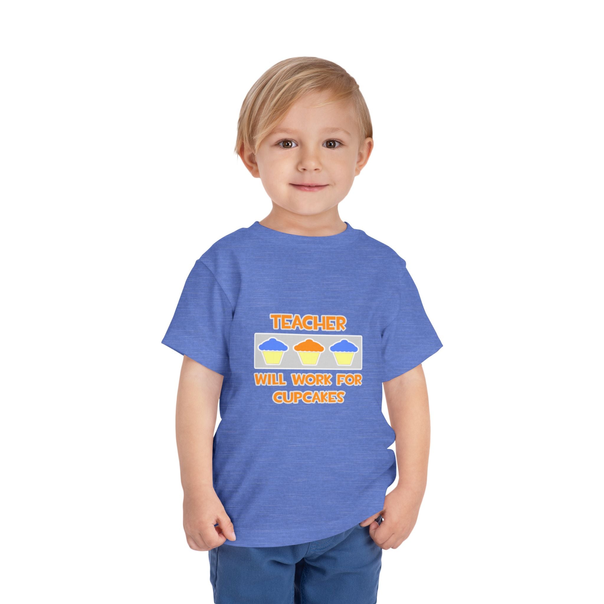 Teacher ... Will Work For Cupcakes - Toddler Short Sleeve Tee