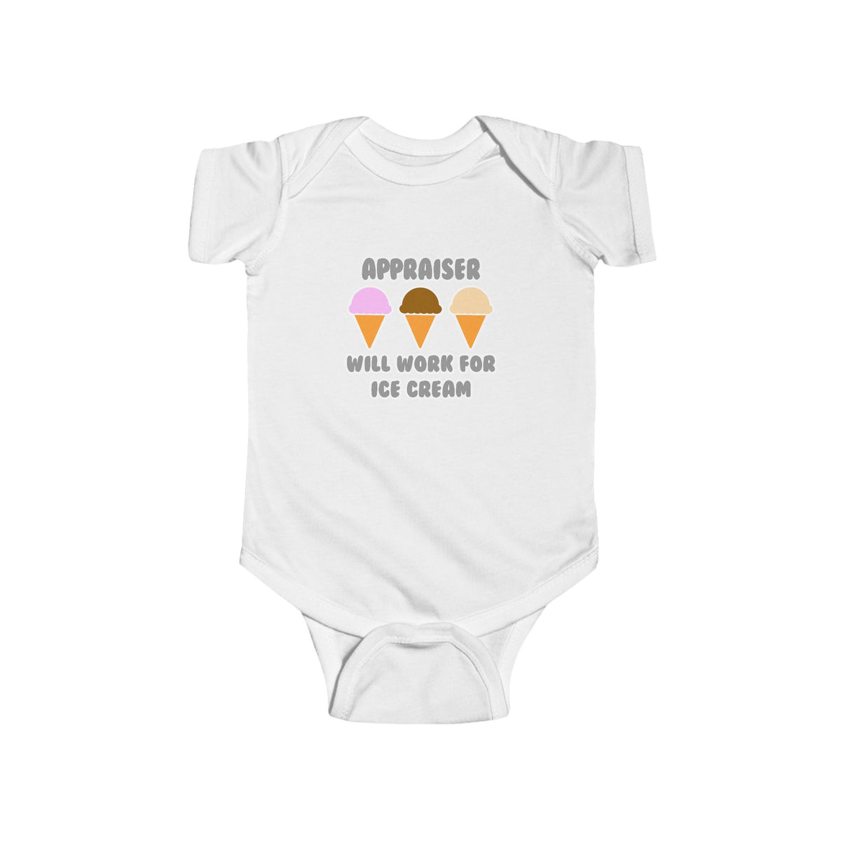 Appraiser ... Will Work For Ice Cream - Infant Fine Jersey Bodysuit