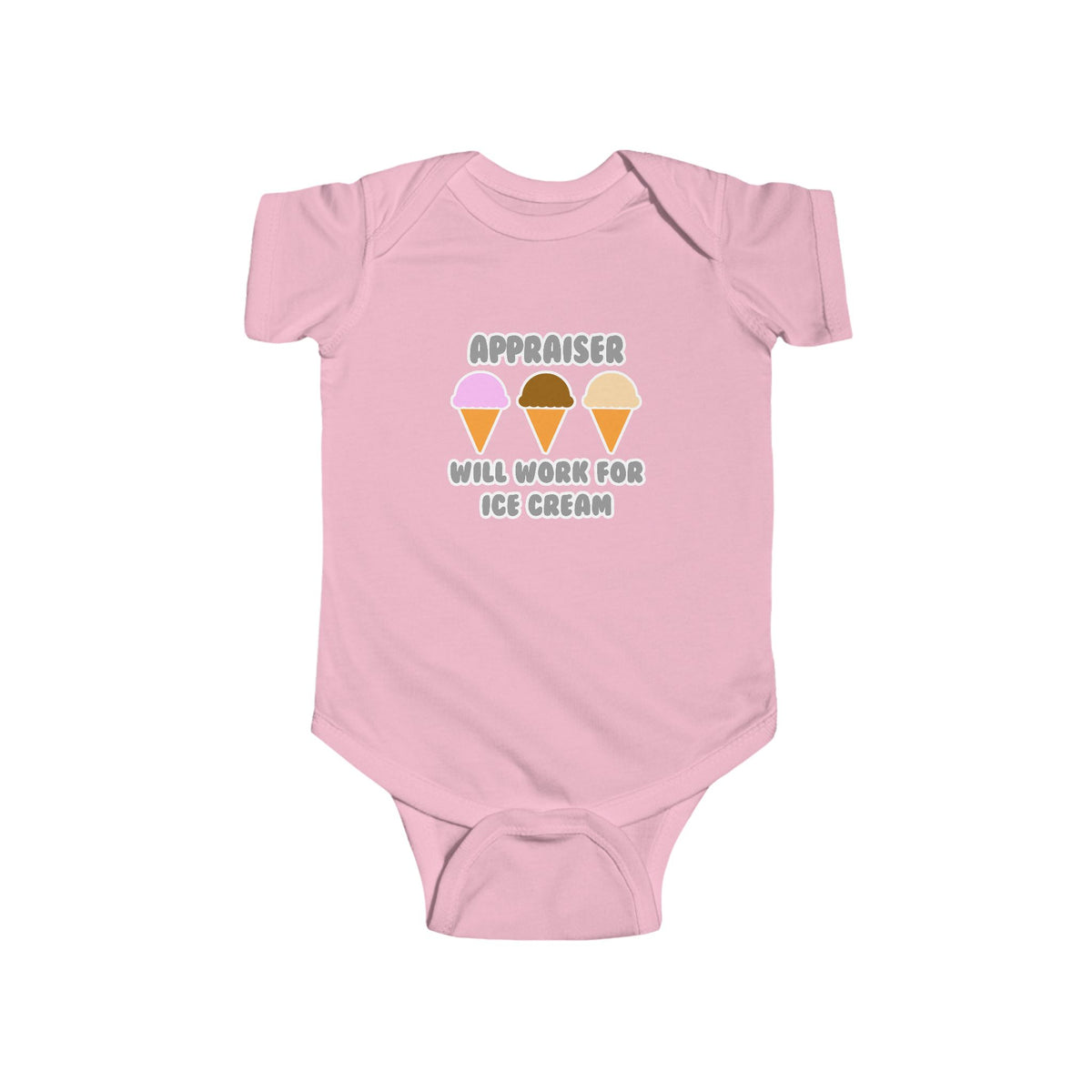 Appraiser ... Will Work For Ice Cream - Infant Fine Jersey Bodysuit