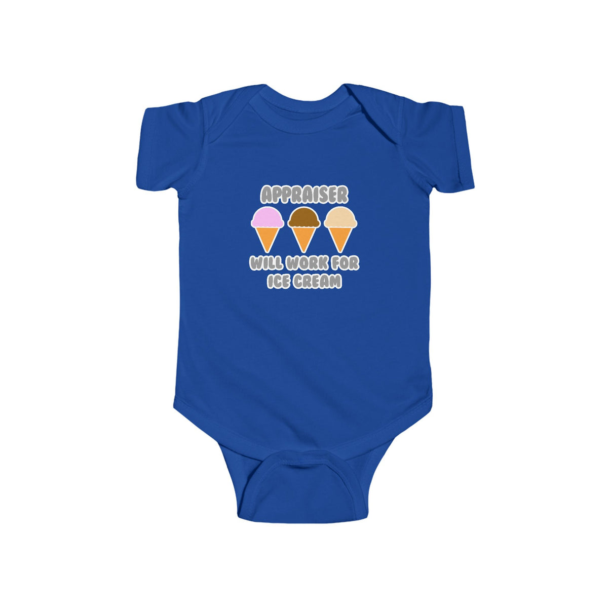 Appraiser ... Will Work For Ice Cream - Infant Fine Jersey Bodysuit
