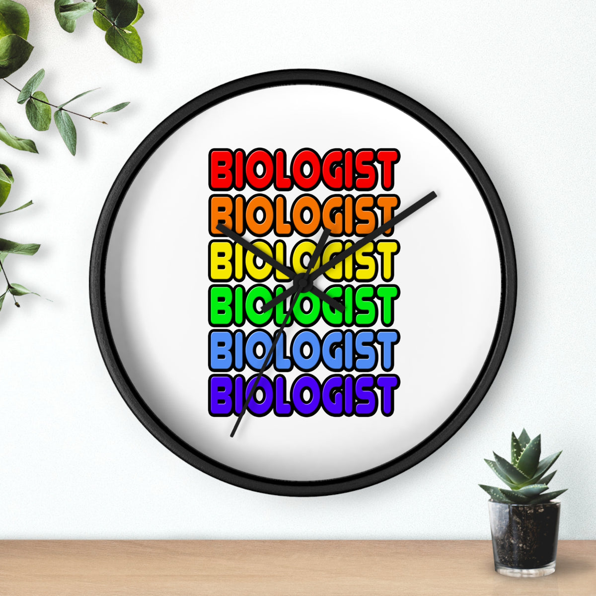 Rainbow Biologist - Wall Clock