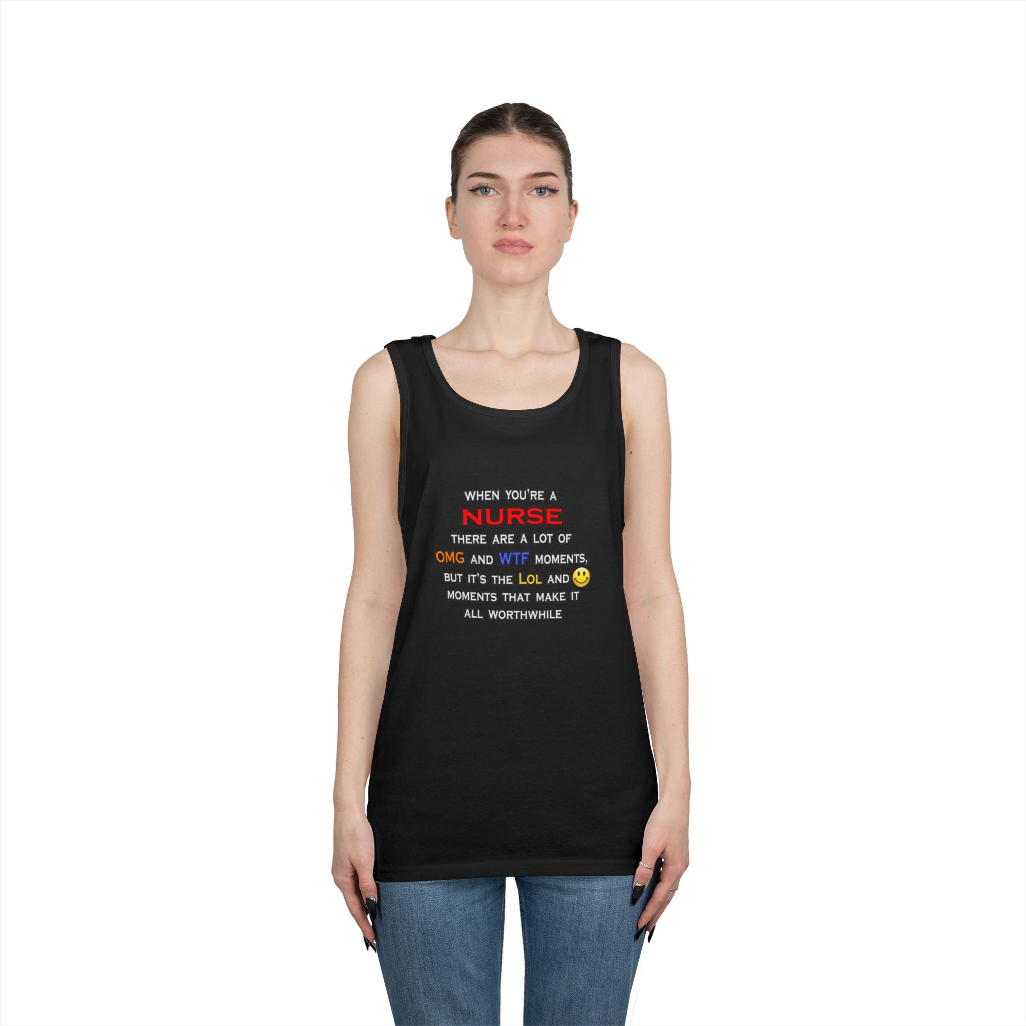 Nurse ... OMG WTF LOL - Unisex Heavy Cotton Tank Top