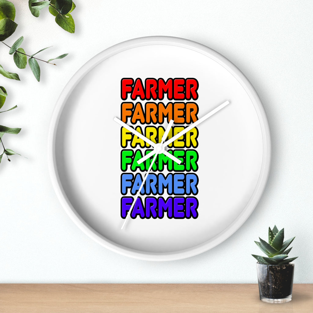 Rainbow Farmer - Wall Clock