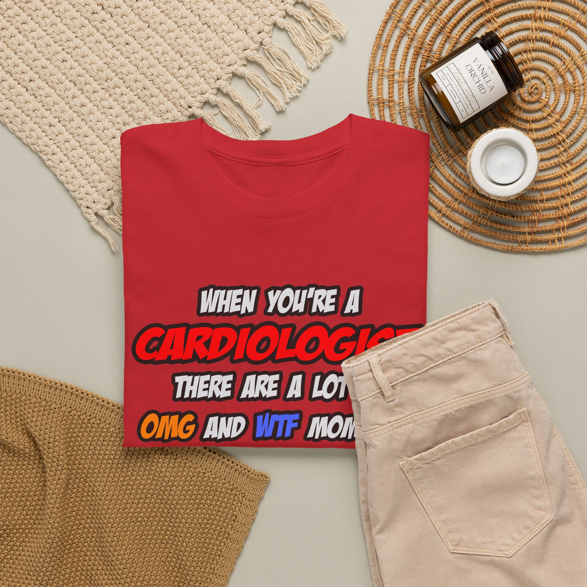 Cardiologist .. OMG WTF LOL - Unisex Heavy Cotton Tee