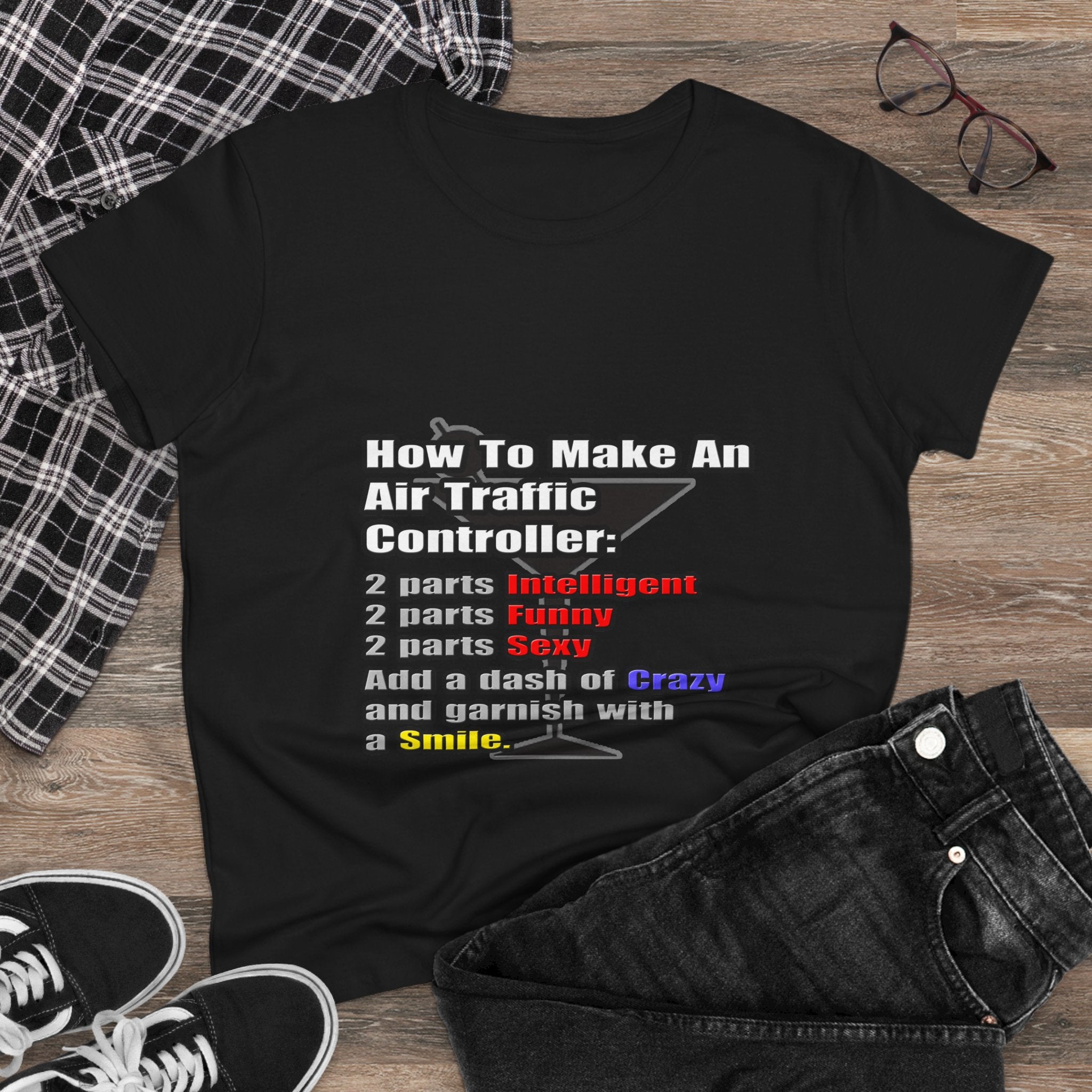How To Make an Air Traffic Controller - Women's Midweight Cotton Tee