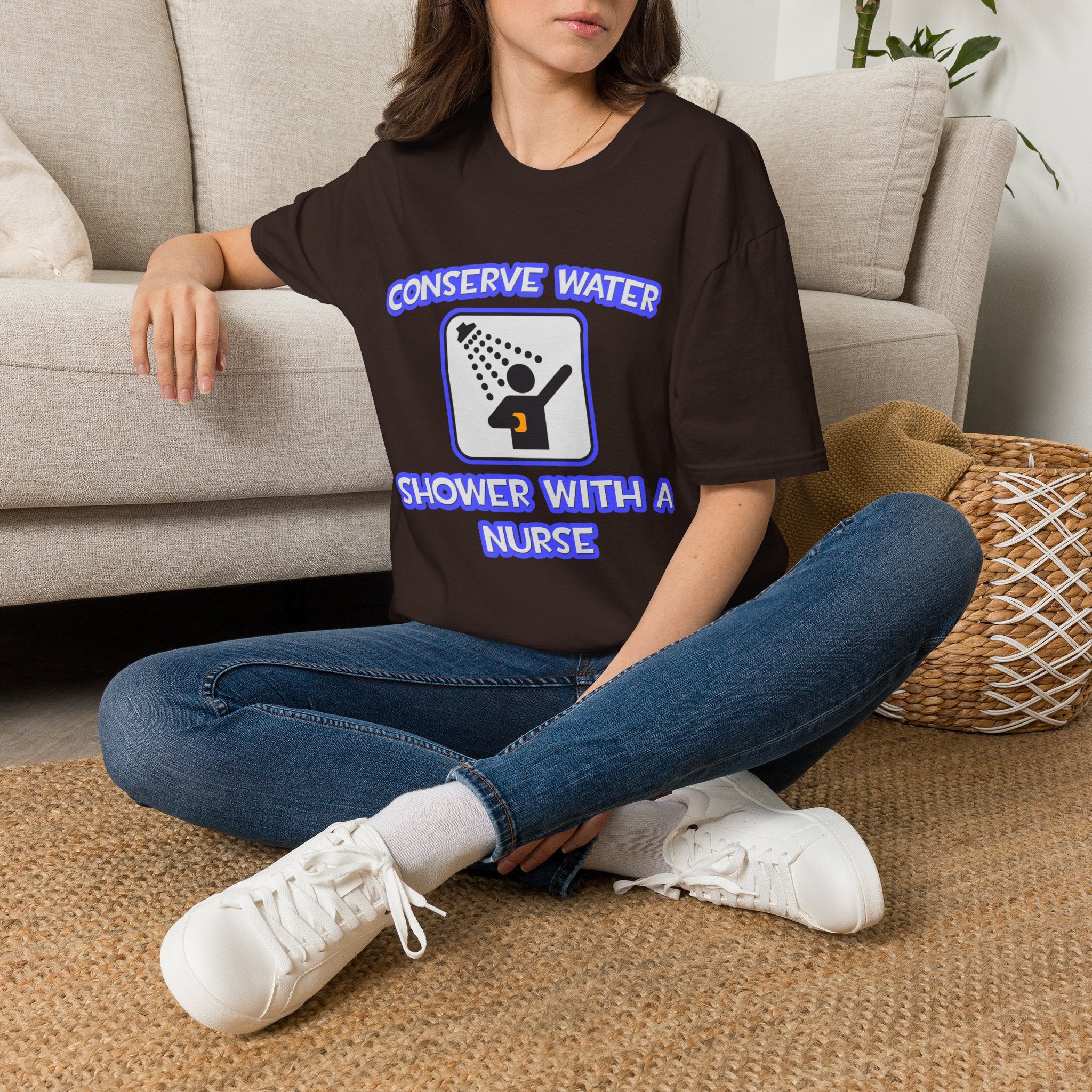 Conserve Water .. Shower With a Nurse - Unisex Softstyle T-Shirt