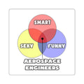 Venn Diagram .. Aerospace Engineers - Square Stickers