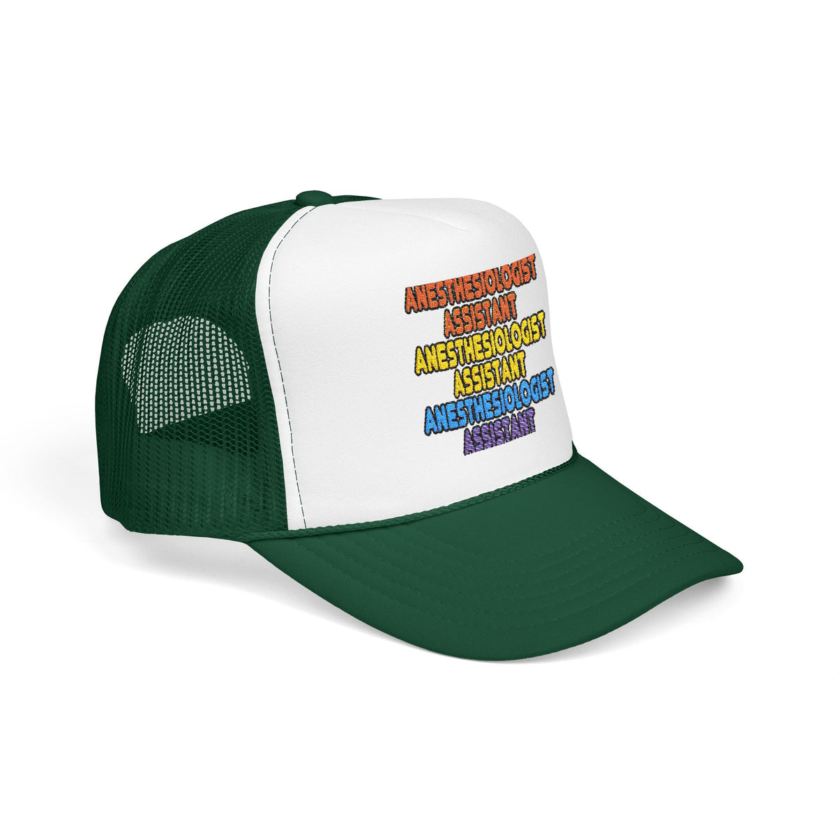 Rainbow Anesthesiologist Assistant - Foam Trucker Hat