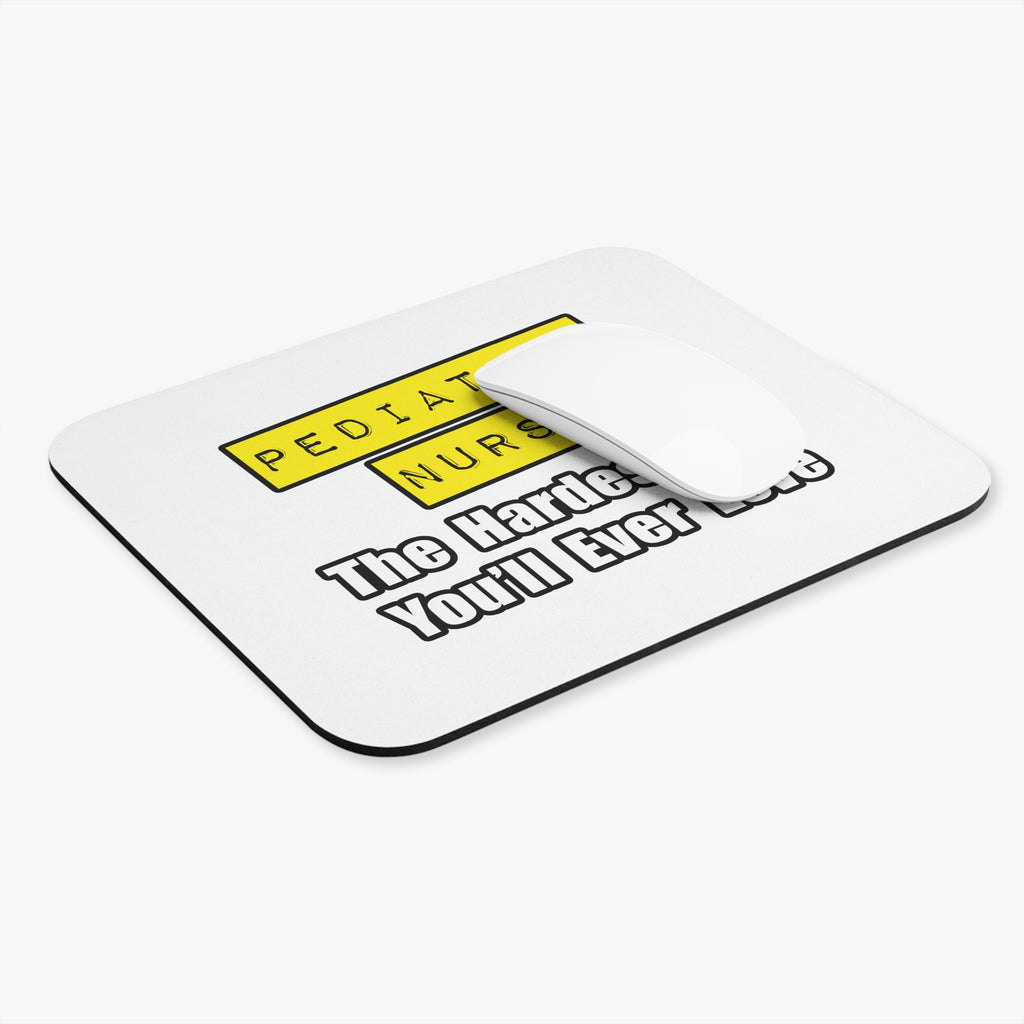 Pediatric Nurse...Hardest Job You'll Ever Love - Mouse Pad (Rectangle)