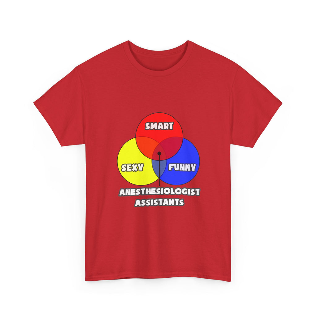 Venn Diagram .. Anesthesiologist Assistants - Unisex Heavy Cotton Tee