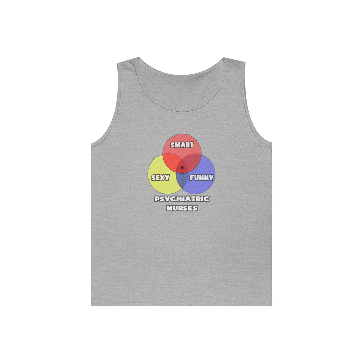 Venn Diagram .. Psychiatric Nurses - Unisex Heavy Cotton Tank Top