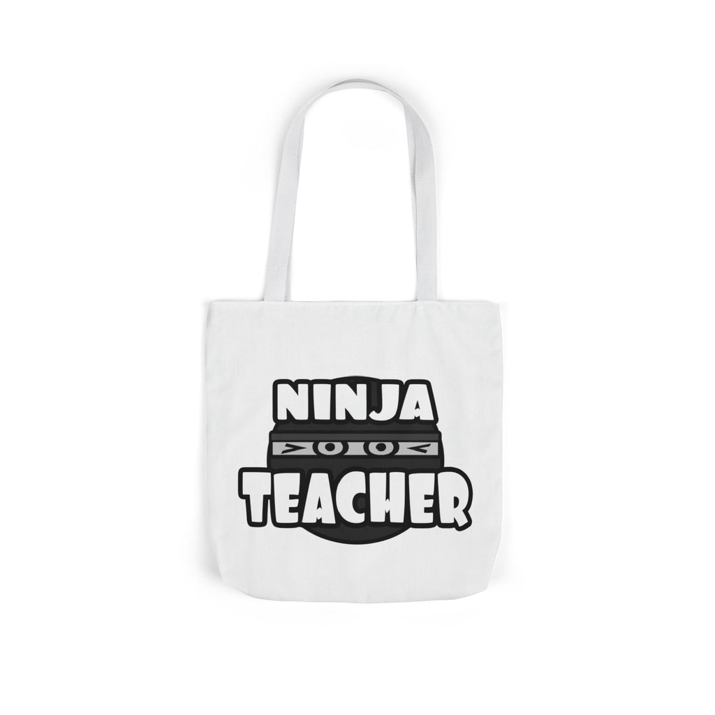Ninja Teacher - Canvas Tote Bag, 5-Color Straps