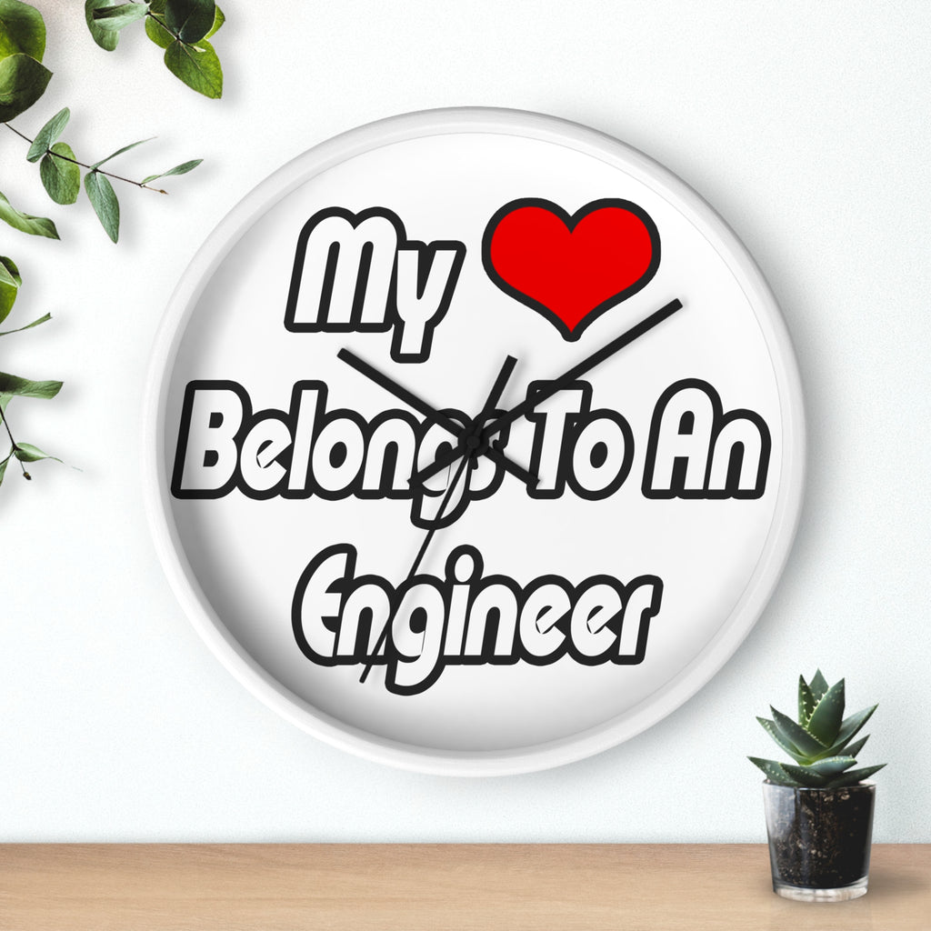 My Heart Belongs To An Engineer - Wall Clock