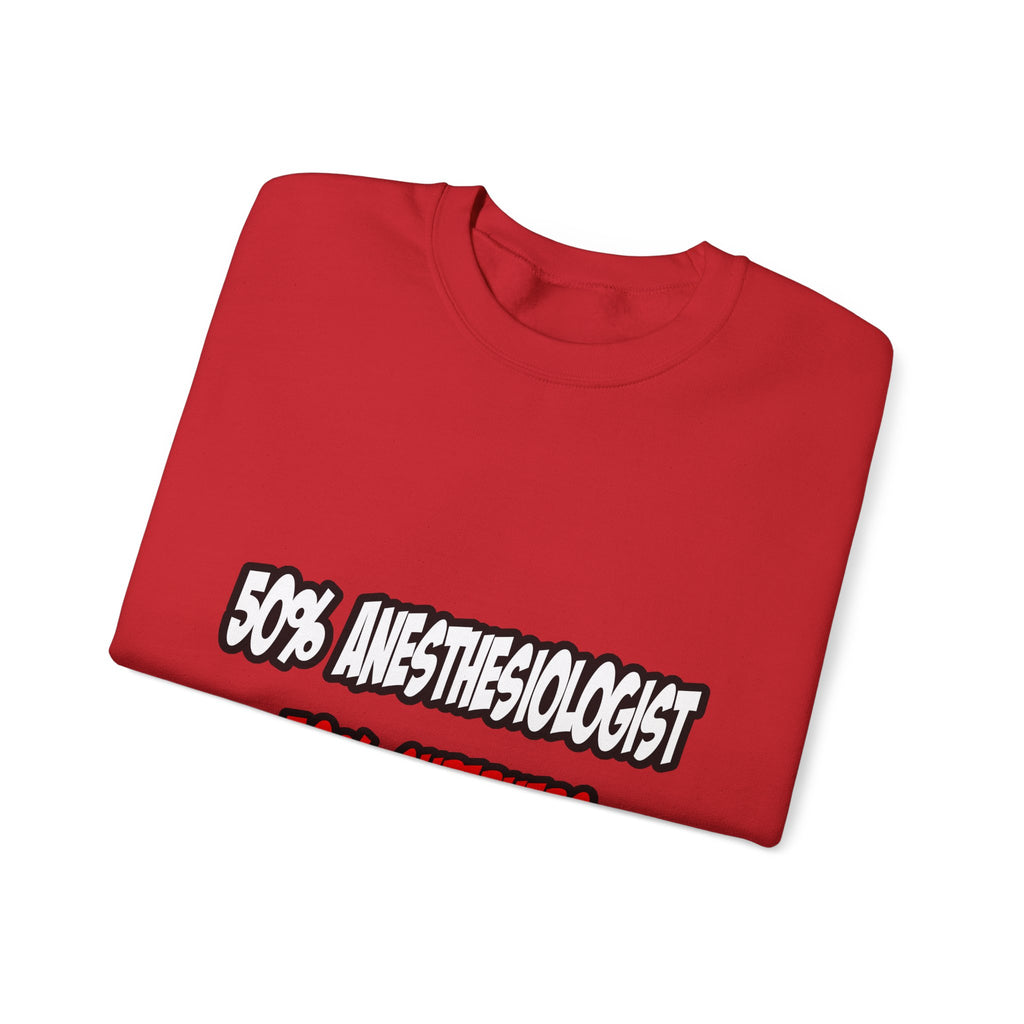 Half Anesthesiologist...Half Superhero - Unisex Heavy Blend™ Crewneck Sweatshirt