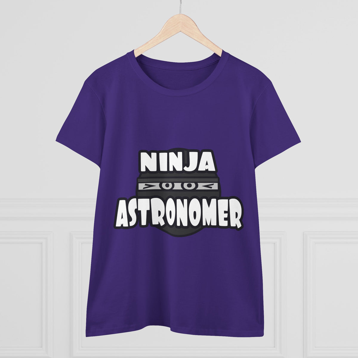 Ninja Astronomer - Women's Midweight Cotton Tee
