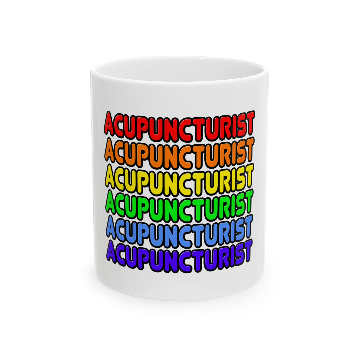 Rainbow Acupuncturist - Ceramic Mug, (11oz, 15oz)