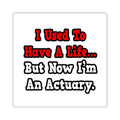 I Used to Have a Life...Actuary - Square Stickers