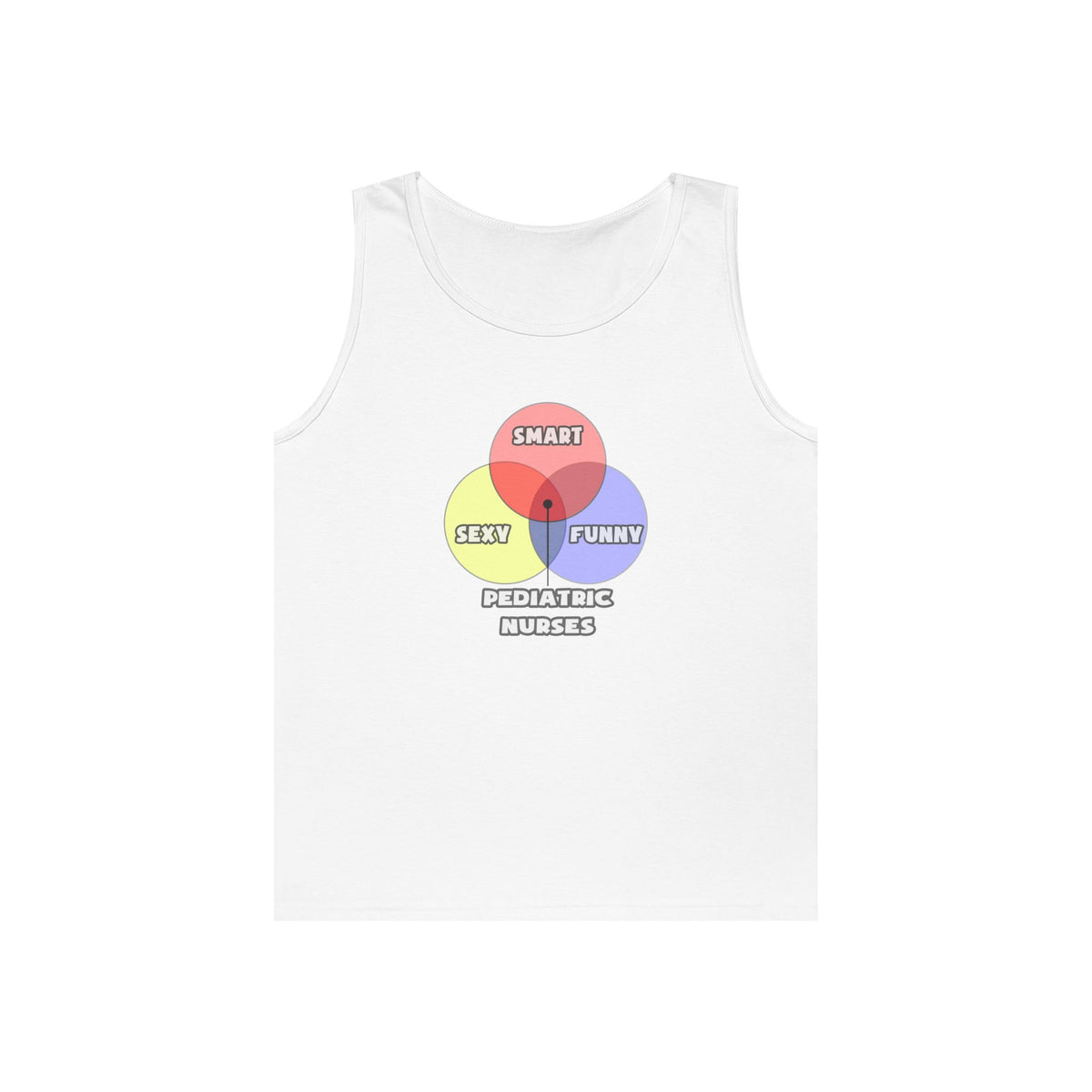 Venn Diagram .. Pediatric Nurses - Unisex Heavy Cotton Tank Top